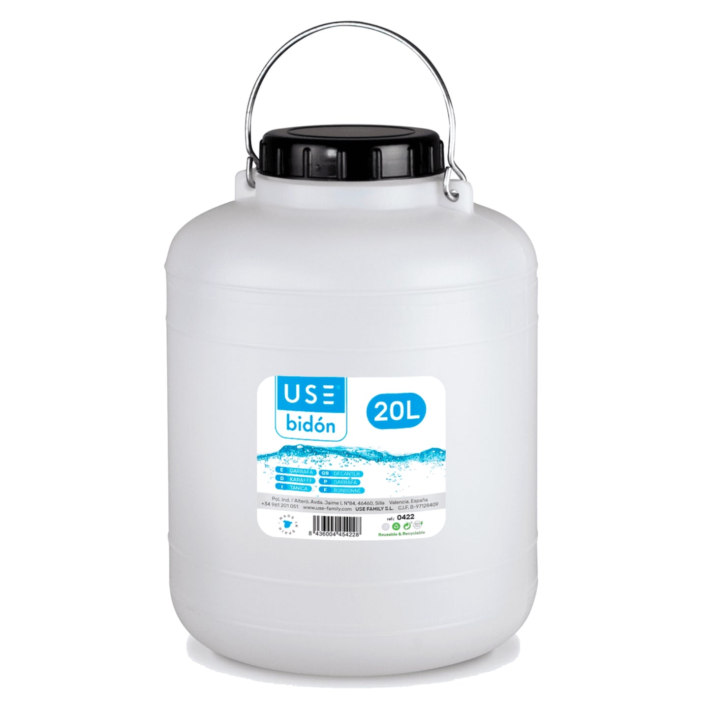 Garrafa con Asa Metal 20L