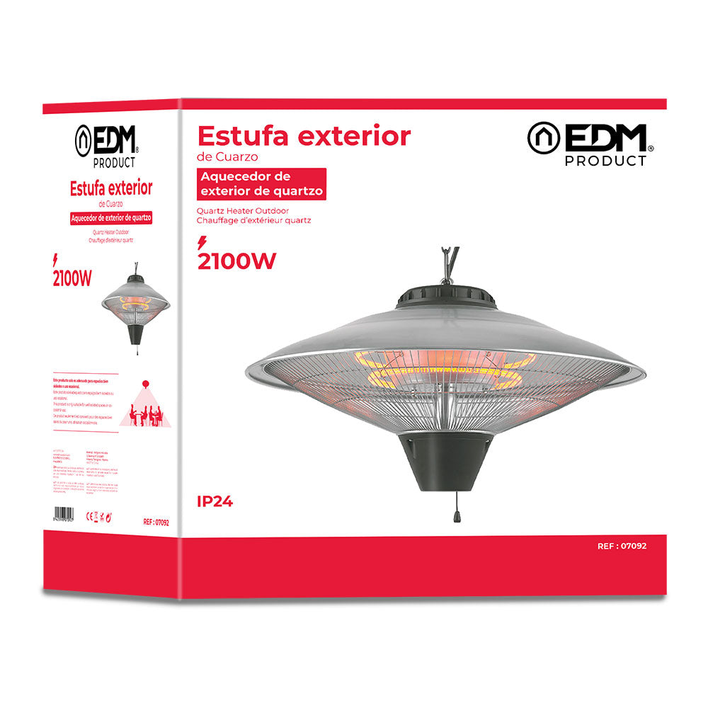 Estufa cuarzo exterior techo 2100w