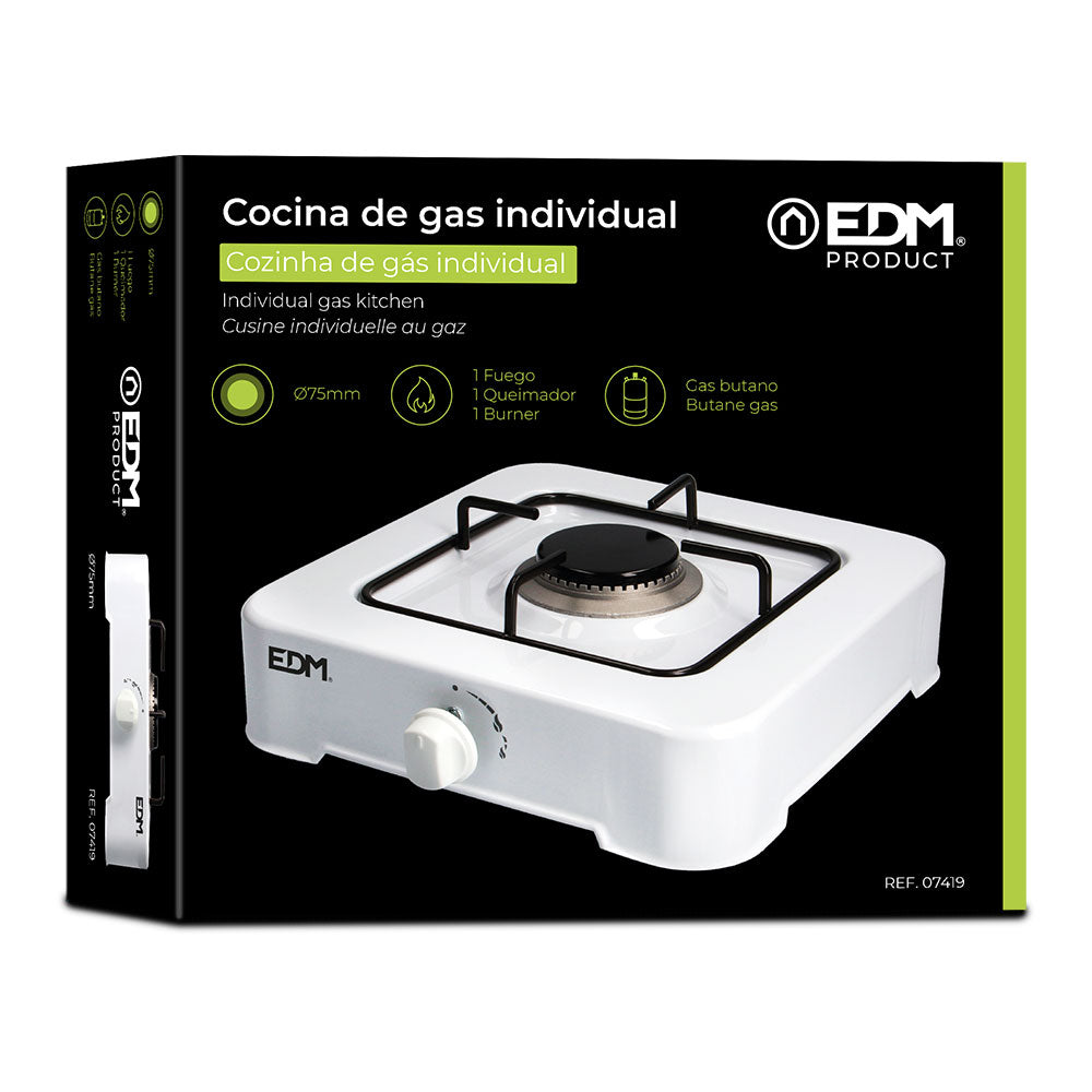 Cocina de gas esmaltada 1 fuego Ø75mm