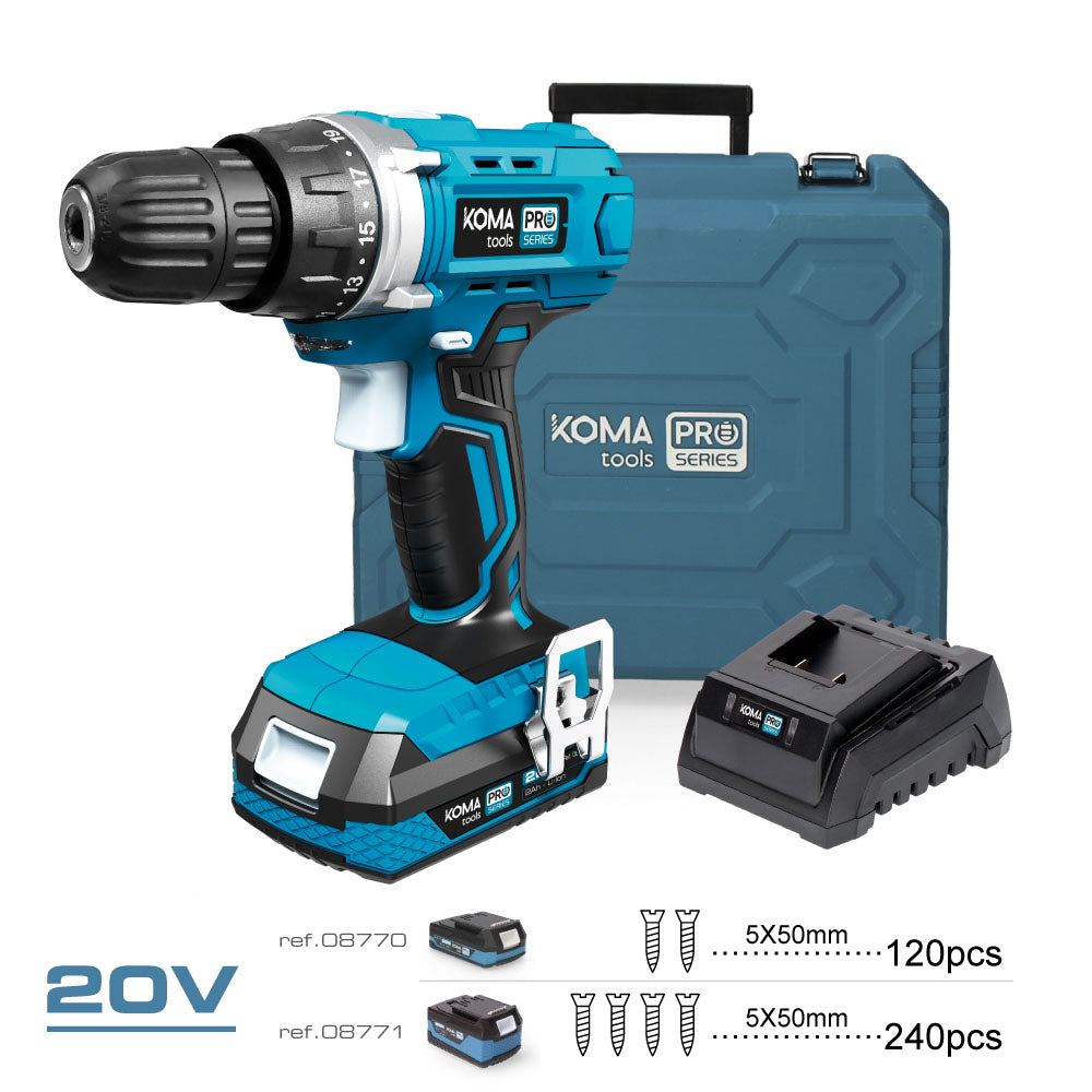 Taladro atornillador c/70 acces.KOMA