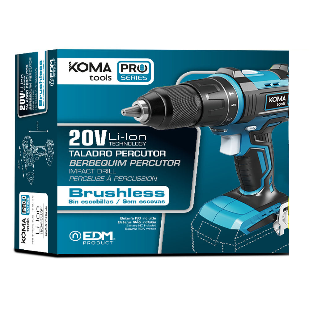 Taladro atornillador bateria BRUSHLESS KOMA (no incluye bateria)