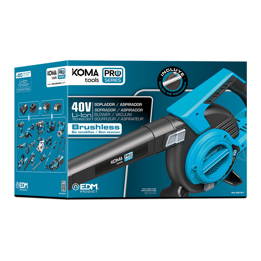 Soplador/Aspirador/Triturador 40v KOMA (no incluye bateria)