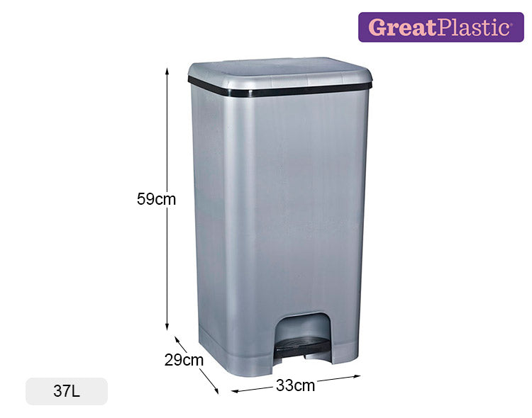 Cubo de Pedal Class 37L plata