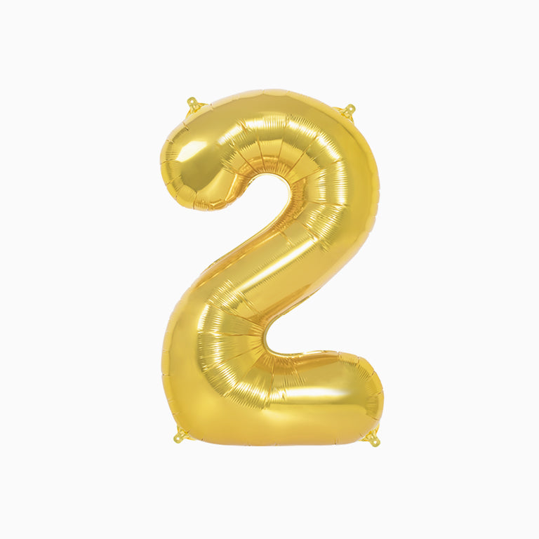 Globo número 7 grande 100 cm oro
