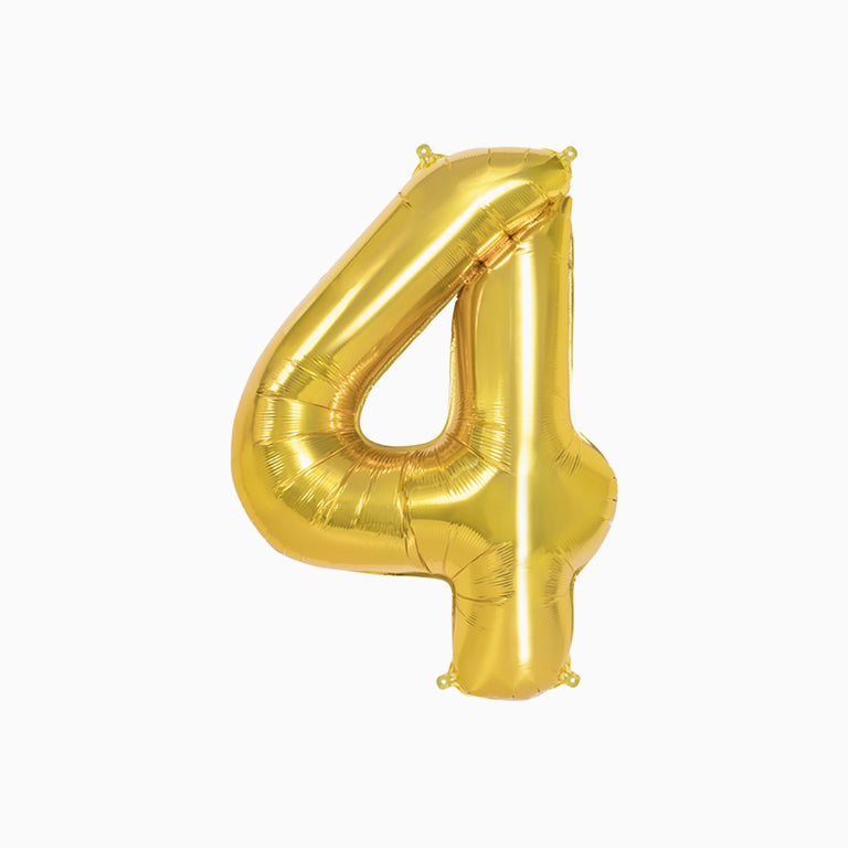 Globo número 2 grande 100 cm oro
