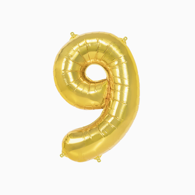 Globo número 2 grande 100 cm oro