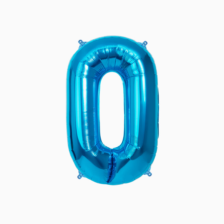 Globo número 9 grande 100 cm azul
