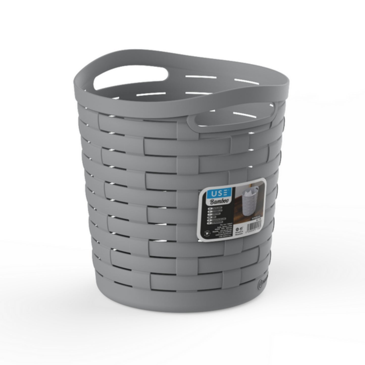 PAPELERA PEQUEÑA SERIE BAMBOO blanco