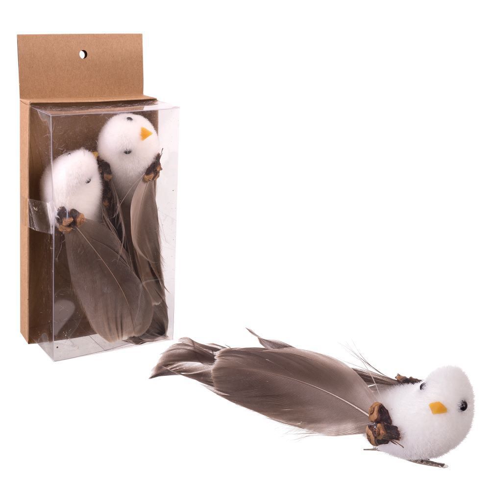 Pajarito plumas c/pinza 15*5cm