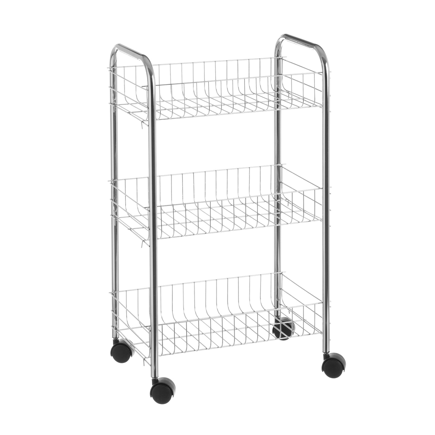 Carro cocina 3 cestas metal cromado 39*25*67cm