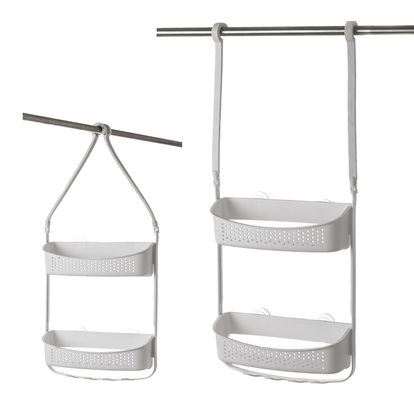 Estante 2 baldas pp-tpr blanco 32*11*69cm