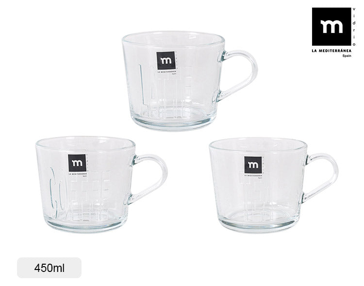 Taza cristal 450ml 1pcs