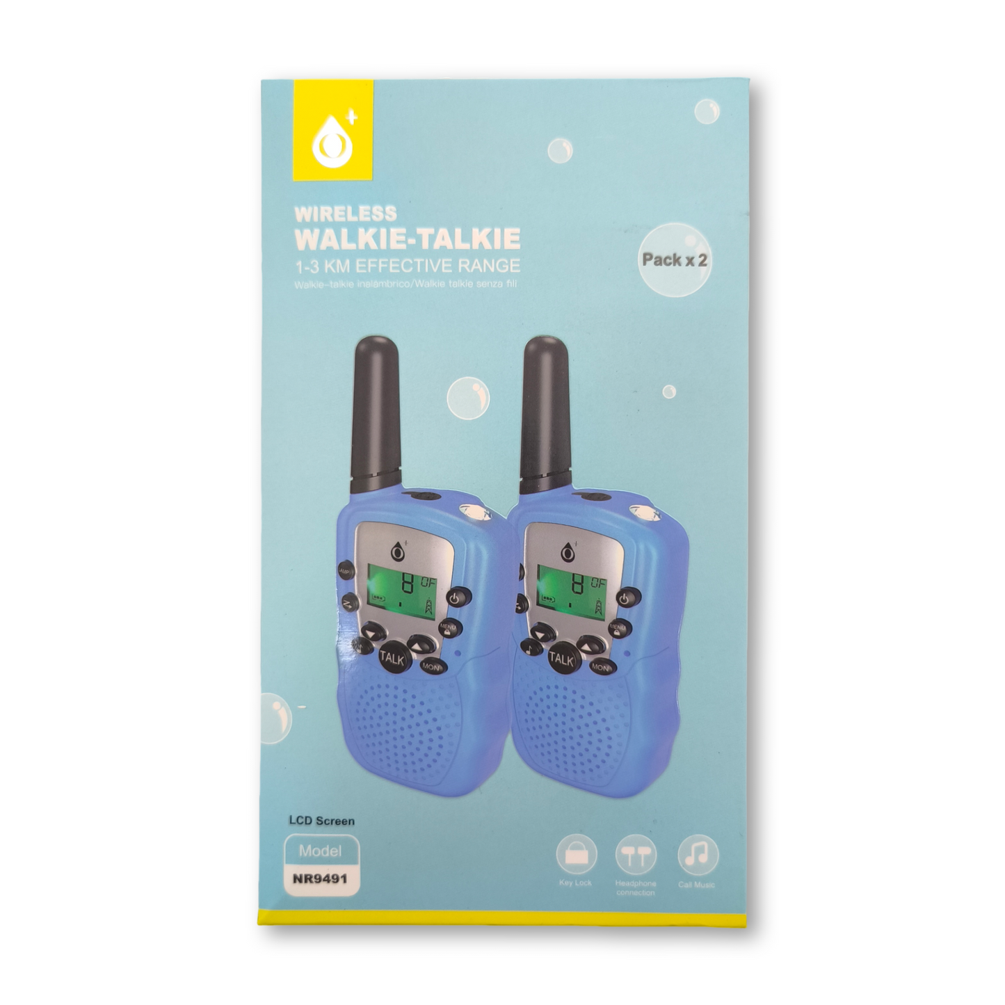 Walkie talkie niños 1-3km pack*2