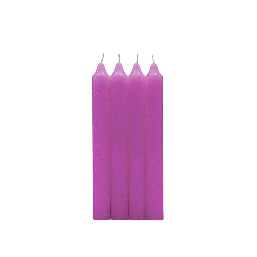 Pack 4 velas cilíndricas roja