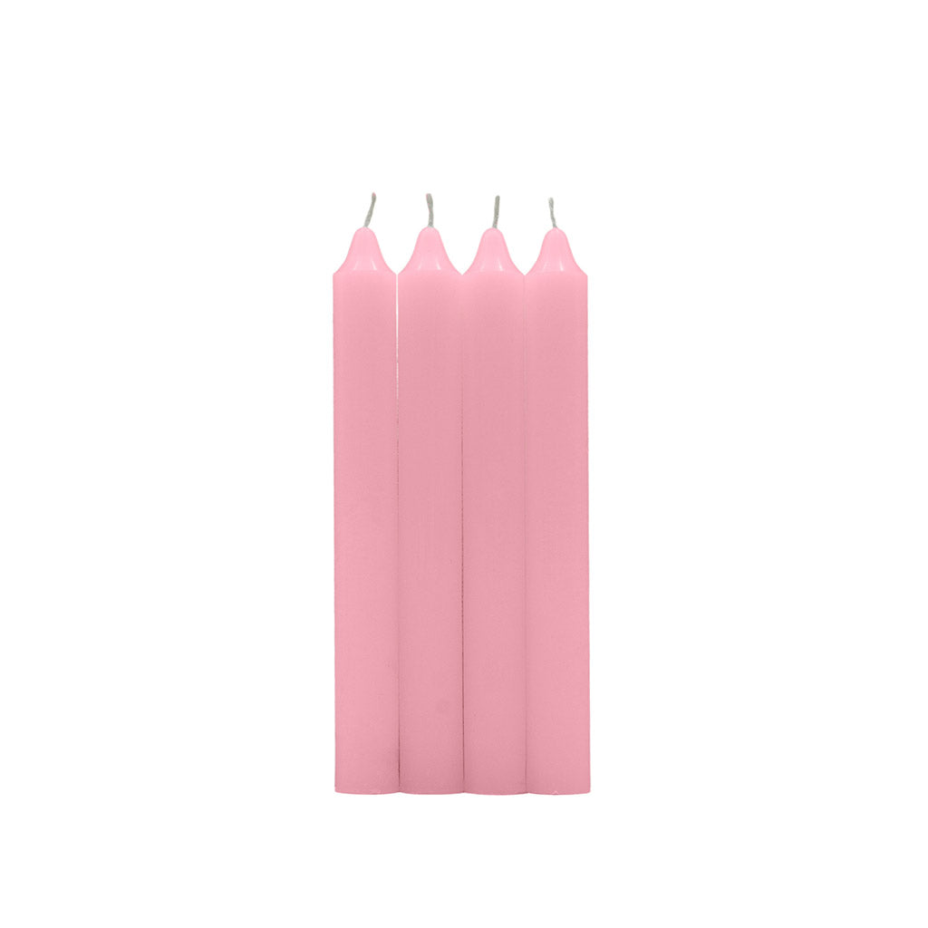 Pack 4 velas cilíndricas roja
