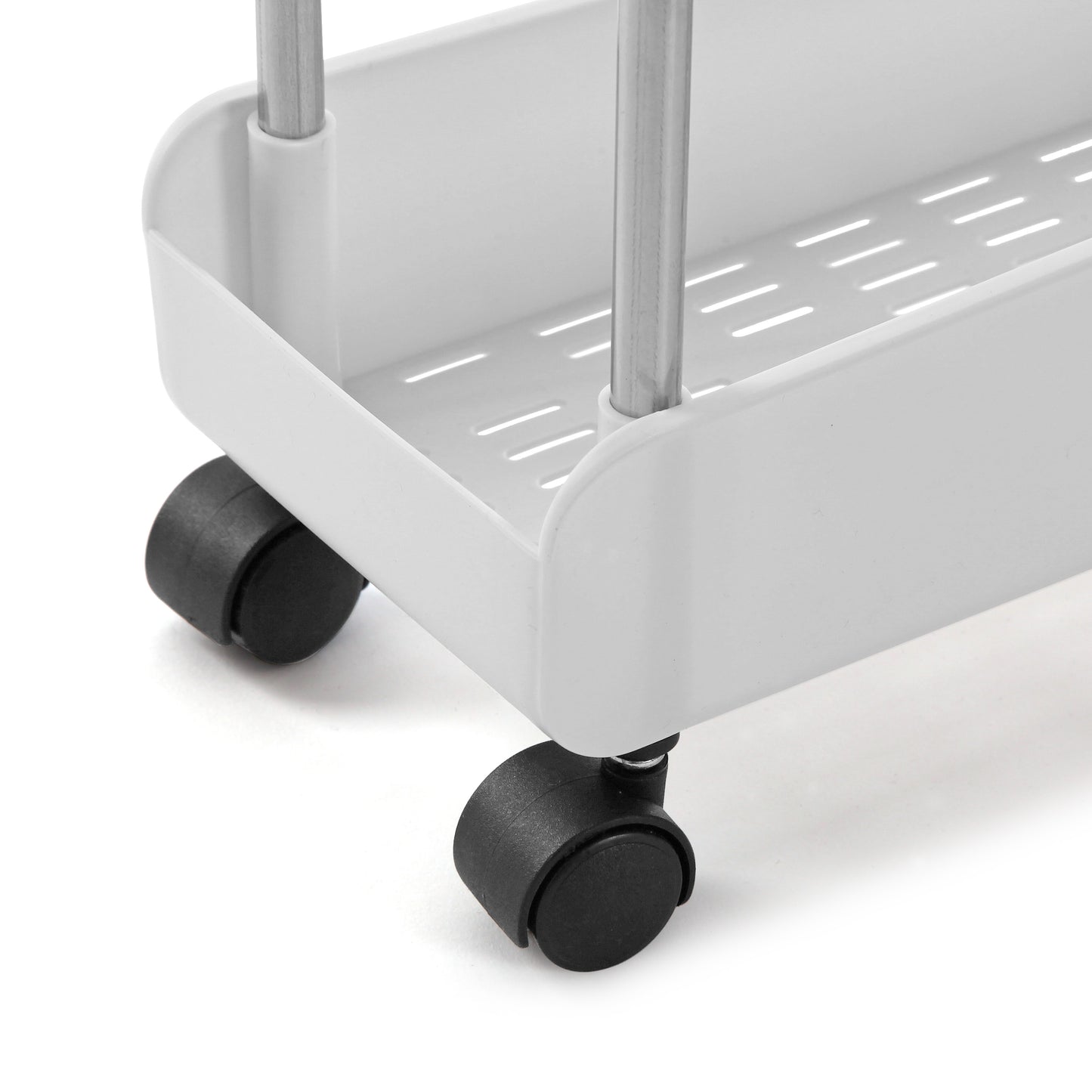 Carro rectangular 3 baldas blanco 65cm