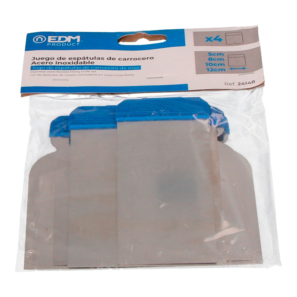 Set espatulas acero inox.