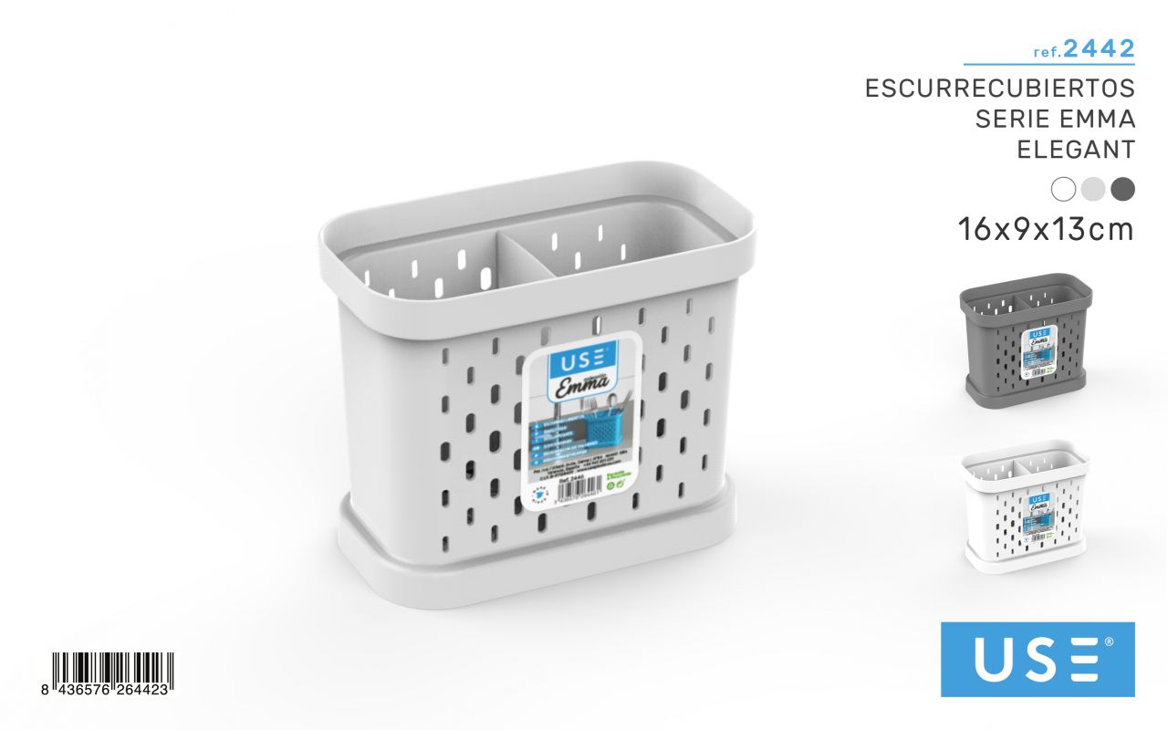 Escurrecubiertos Rectangular Emma gris