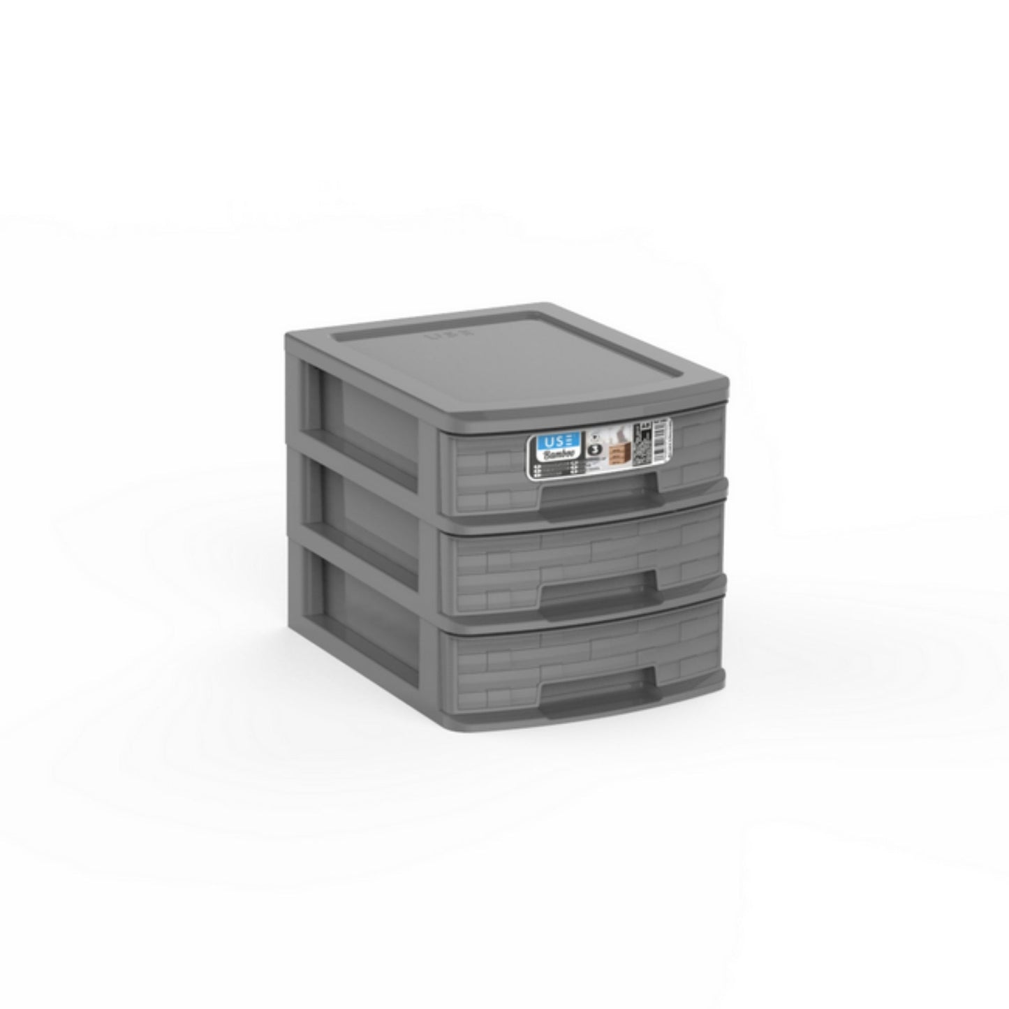 Cajonera A5 Bamboo 3 Cajones blanco roto