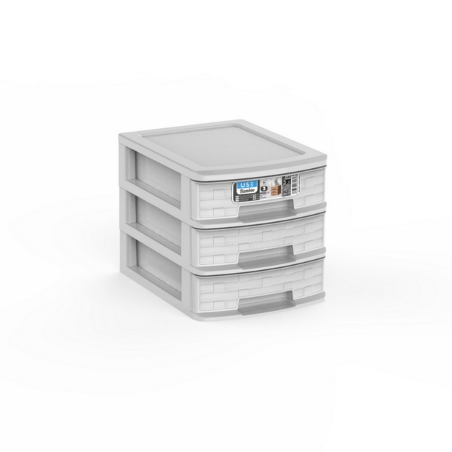 Cajonera A5 Bamboo 3 Cajones blanco