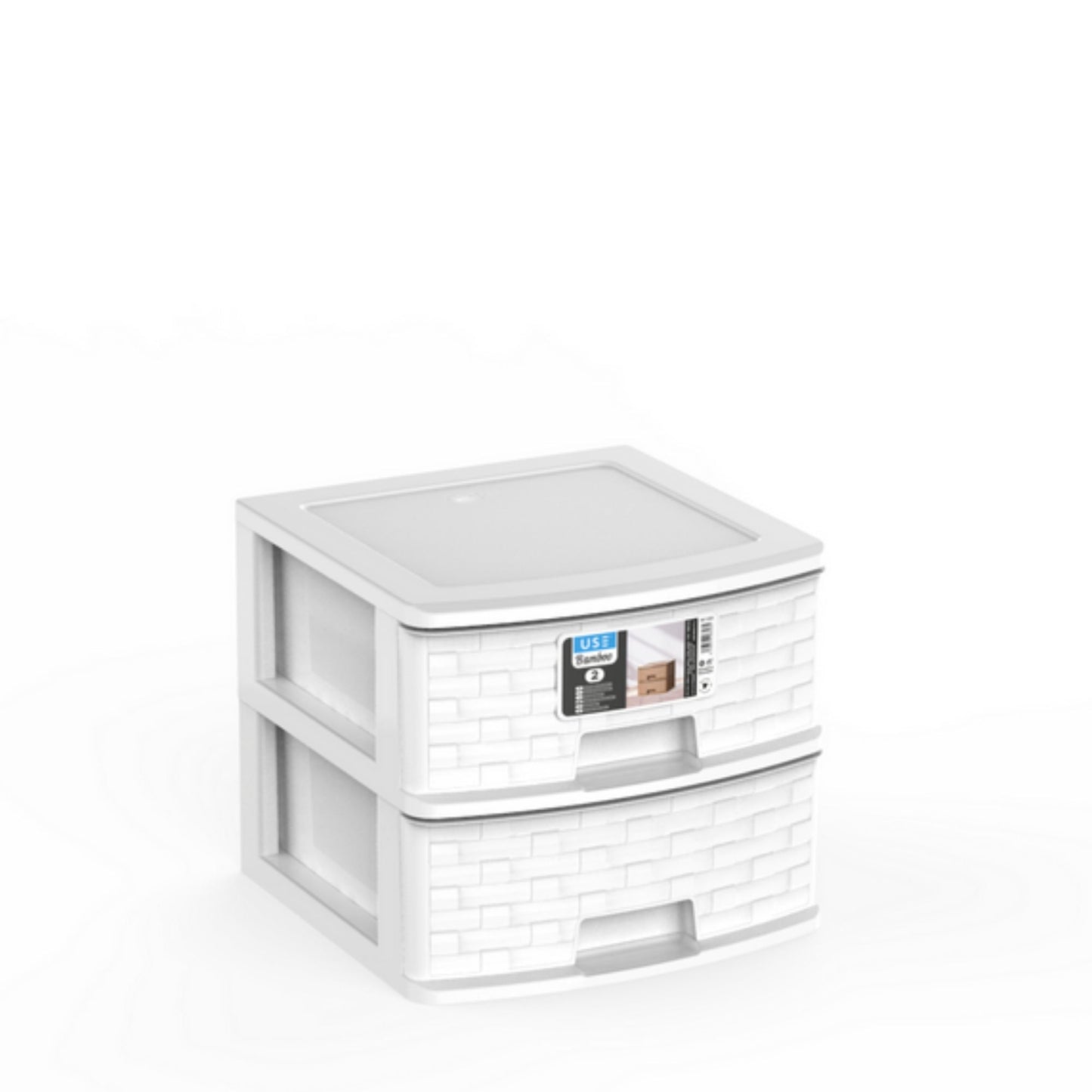 Cajonera Grande Bamboo 2 Cajones gris