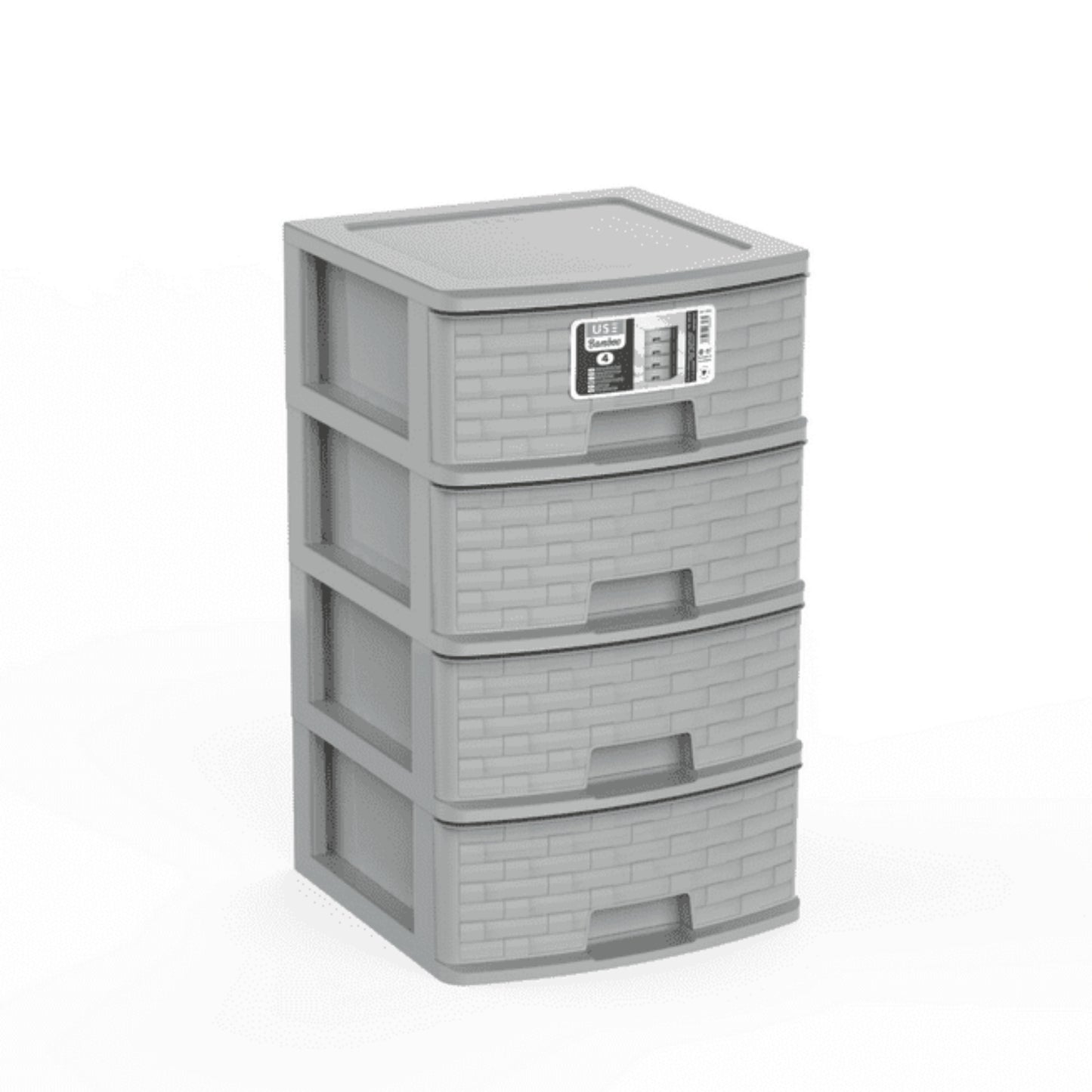 Cajonera Grande Bamboo 4 Cajones blanco