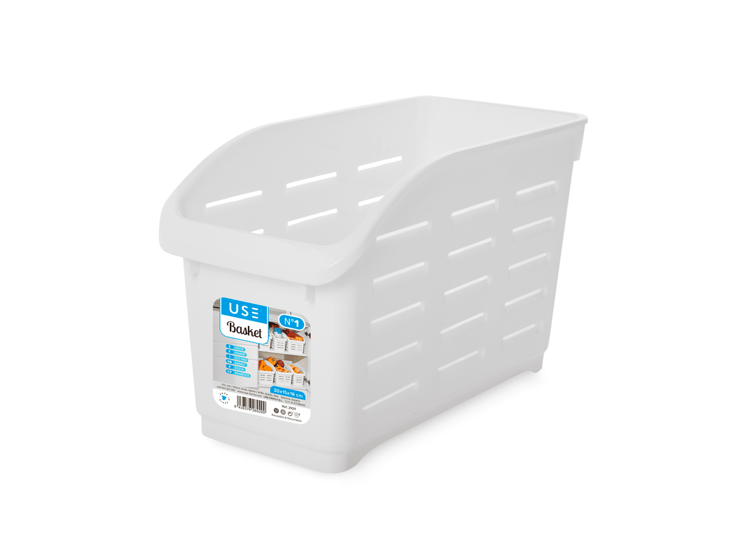 Cesta Cocina con Ruedas Basket Nº1 blanco