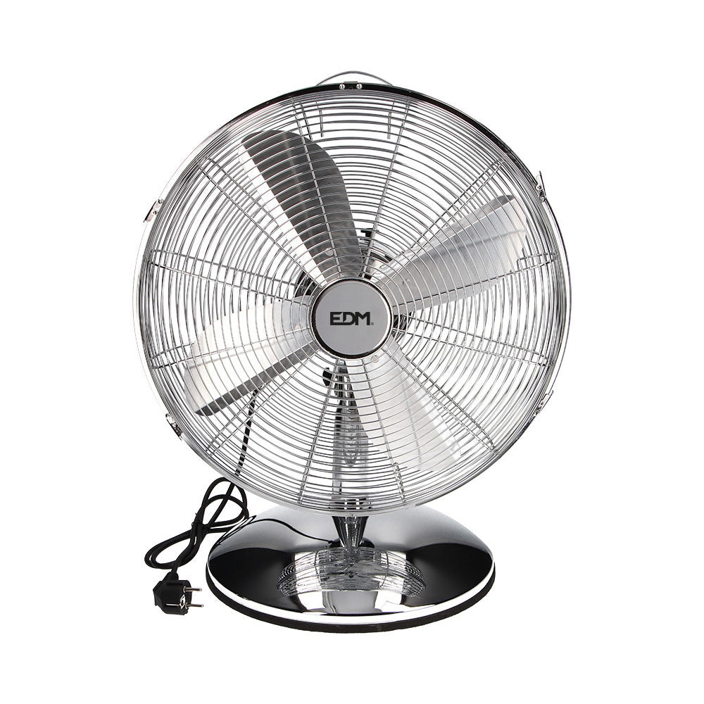 Ventilador sobremesa cromado 60w