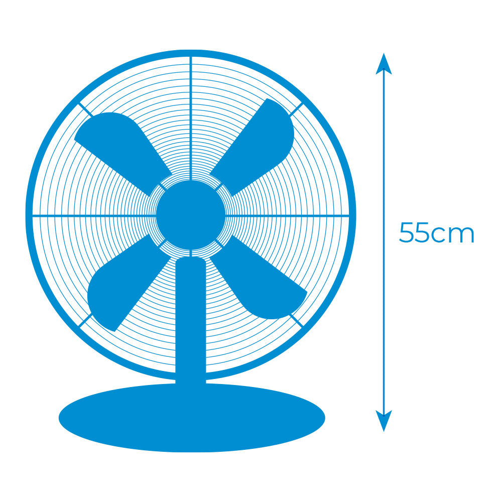 Ventilador sobremesa cromado 60w