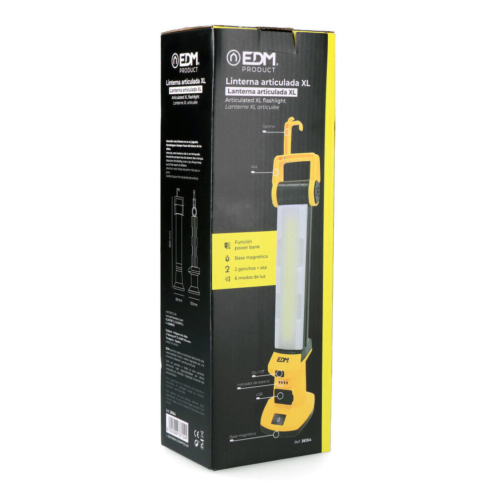 Linterna de trabajo led recargable 20w