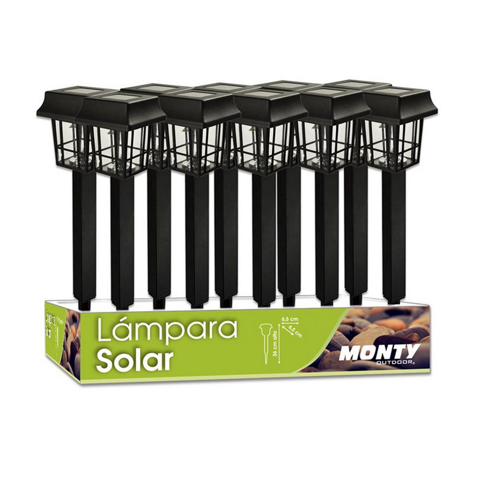 LÁMPARA SOLAR JAPÓN PLÁSTICO 6,50 X 6,50 X 36 CM