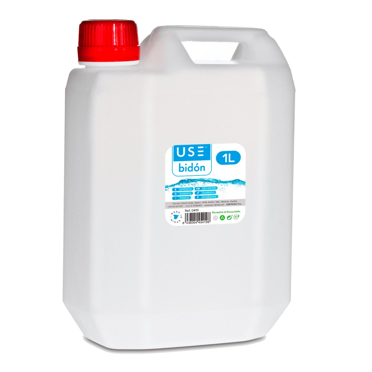 Garrafa Cuadrada 1L