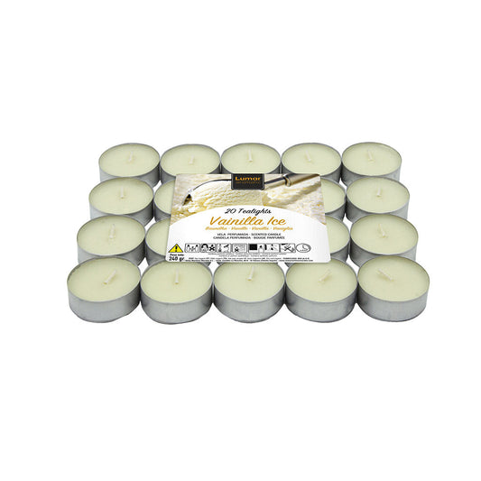 Pack 20 tealights vainilla