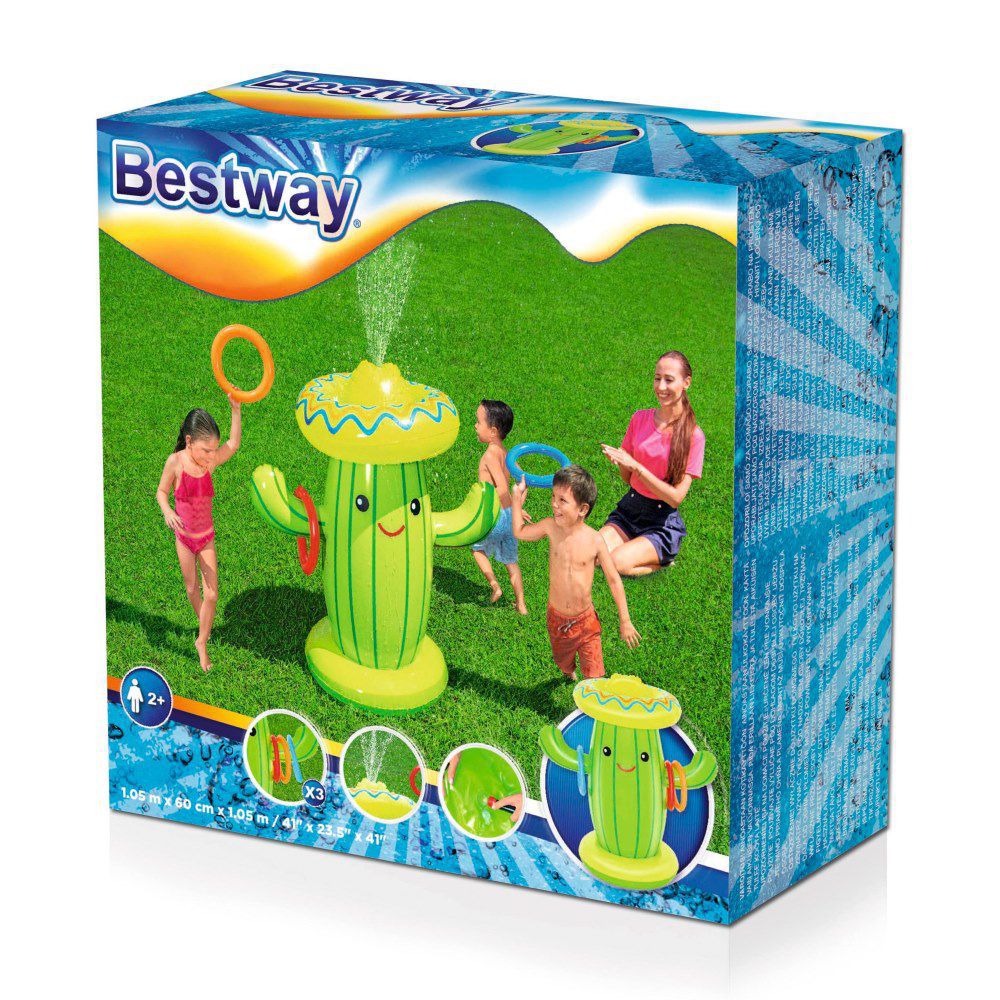 ROCIADOR SPRAY CACTUS HINCHABLE 105 X 60 X 105 CM CONECTABLE MANGUERA FUNCIÓN SPRAY- CAJA IMPRESA