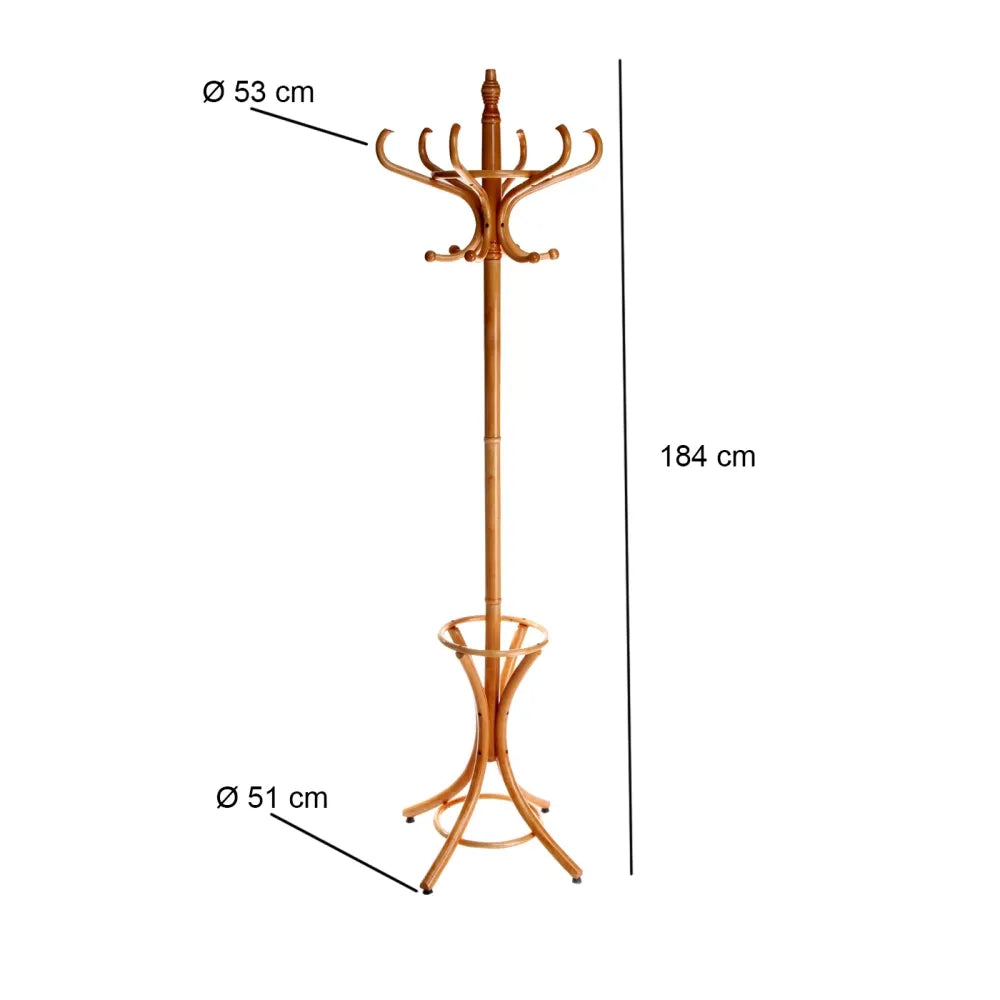 Perchero "THONET" roble 51*51*184cm