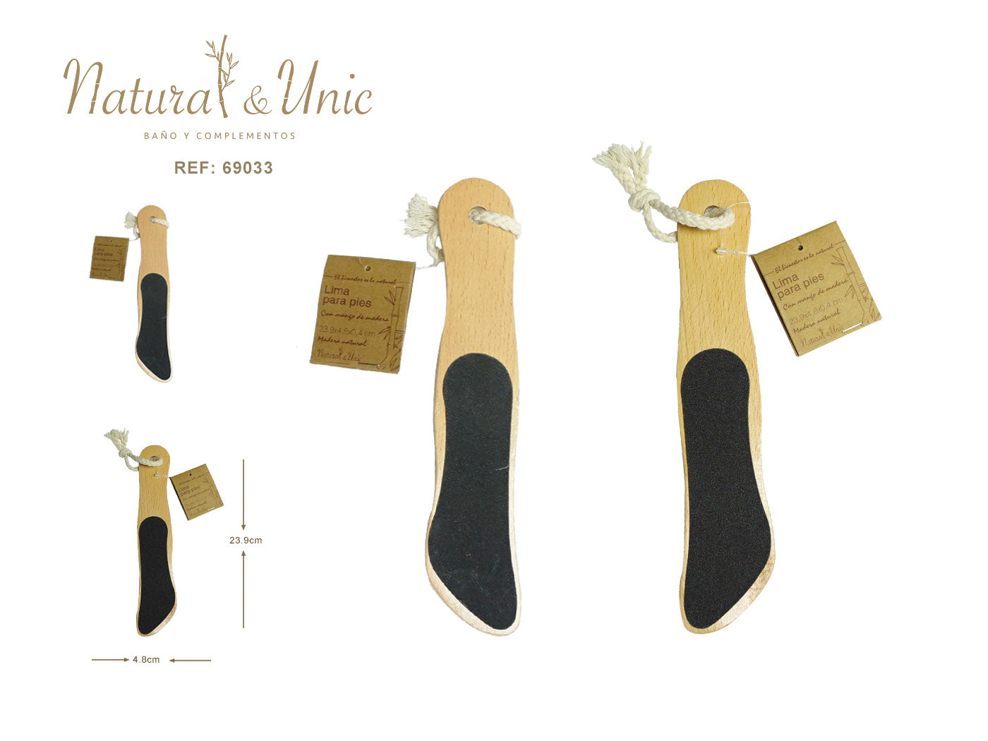 Lima de pie madera 4.8*23.9cm