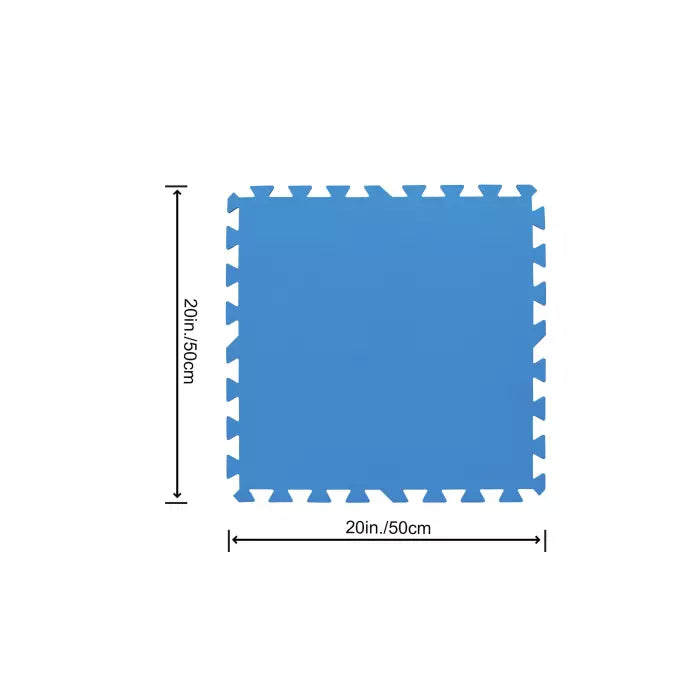 Tapiz suelo de goma 9pcs 50x50cm azul