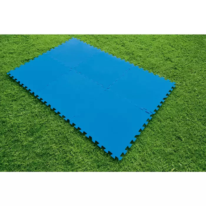 Tapiz suelo de goma 9pcs 50x50cm azul