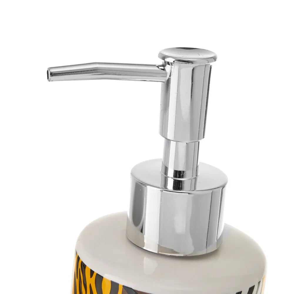 Set baño animal print ceramica 6.5*6.5*19cm