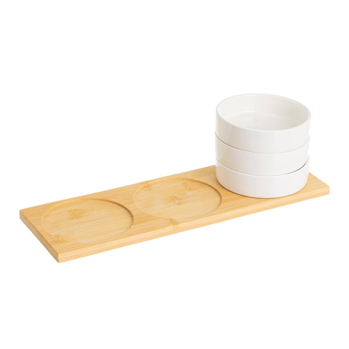 Cuenco c/bandeja porcelona-bambu 33*11*4cm