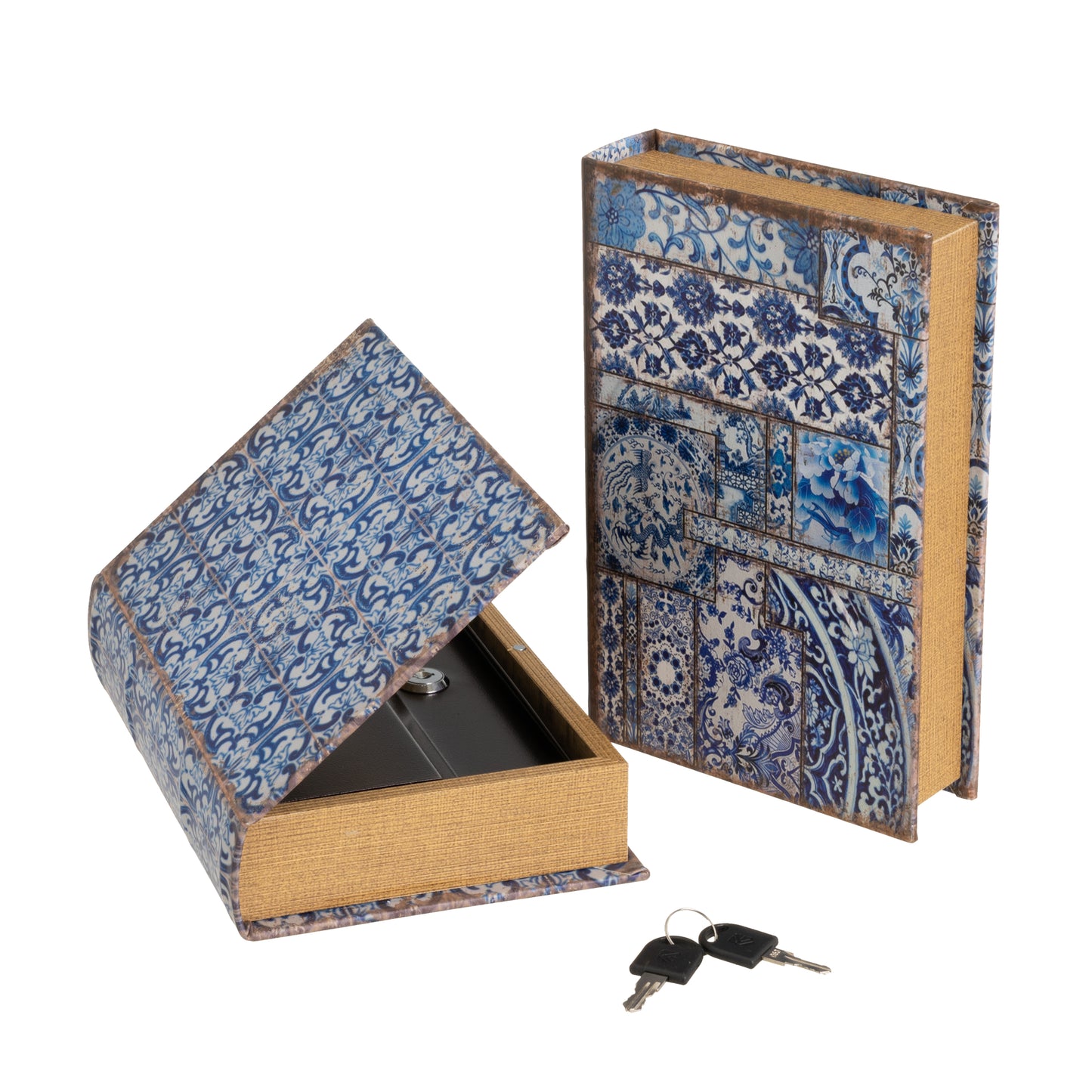 Libro bluish pu-mdf-metal 16*5*24cm