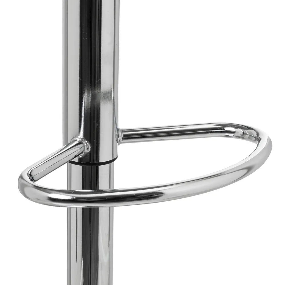 Taburete cuero sintetico-metal negro 38*46*104cm