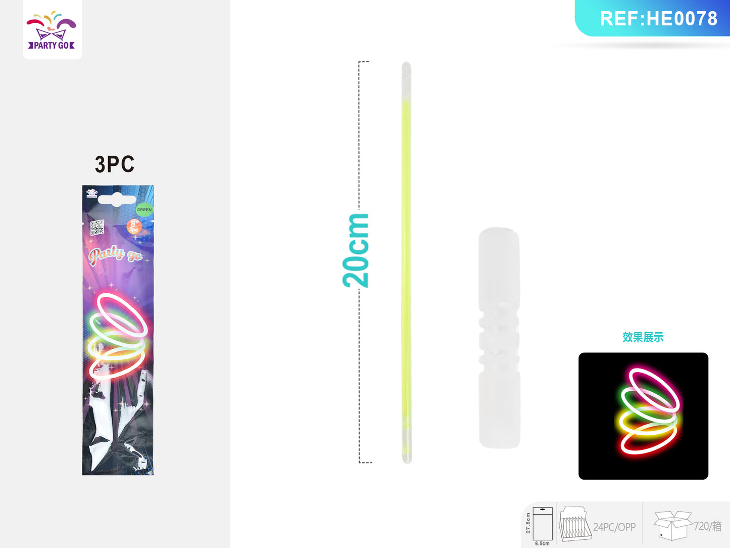 Pulsera fluorecente 4 pcs