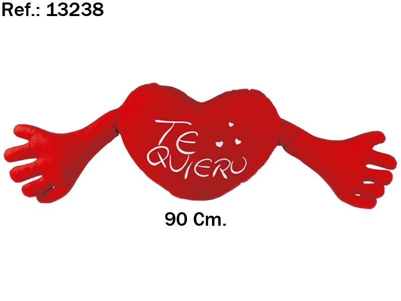 Corazon "TE QUIERO" con brazos 90cm