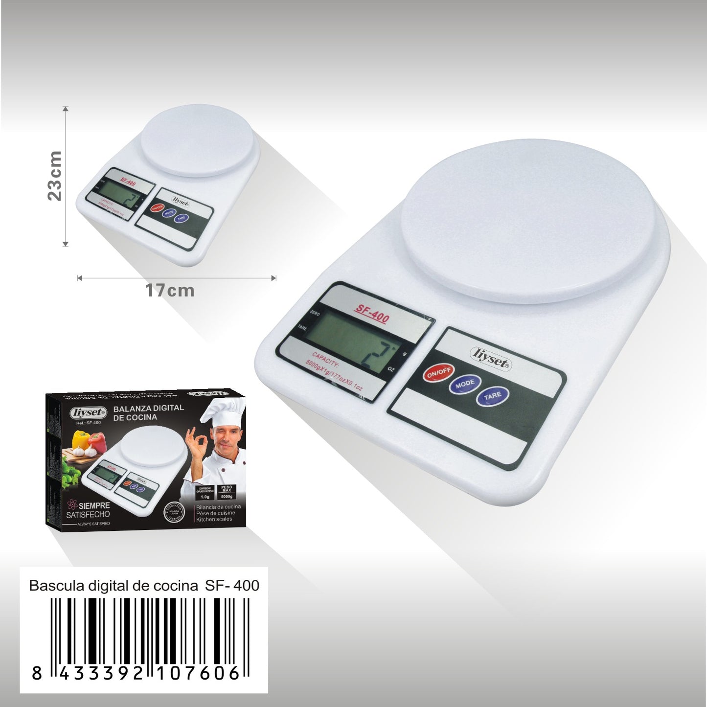 Balanza Digital De Cocina SF-400