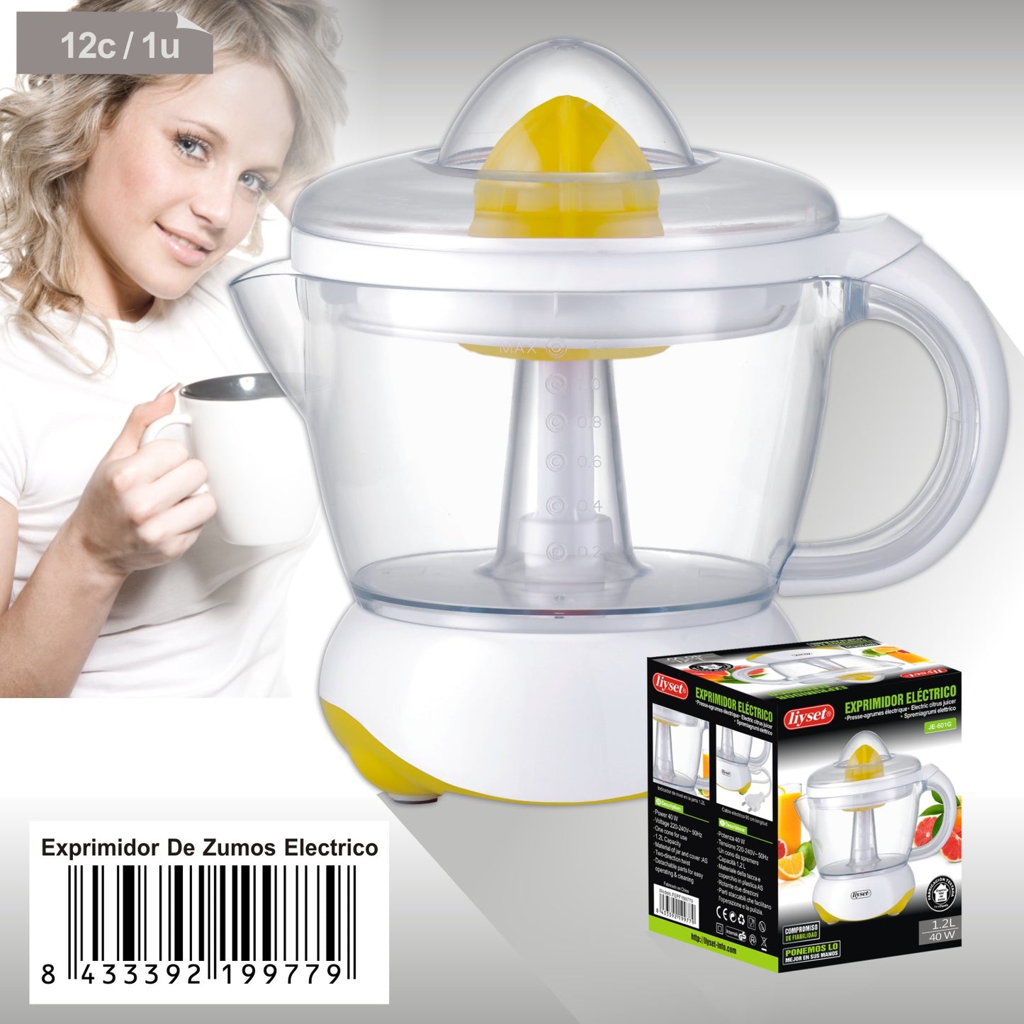 Exprimidor Eléctrico 1,2L JE-601G