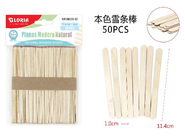 Palo de helado madera 50pcs 1*11.4cm