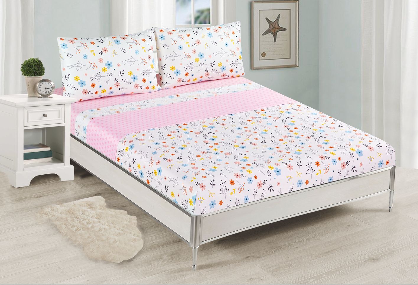 Juego de sábanas estampada