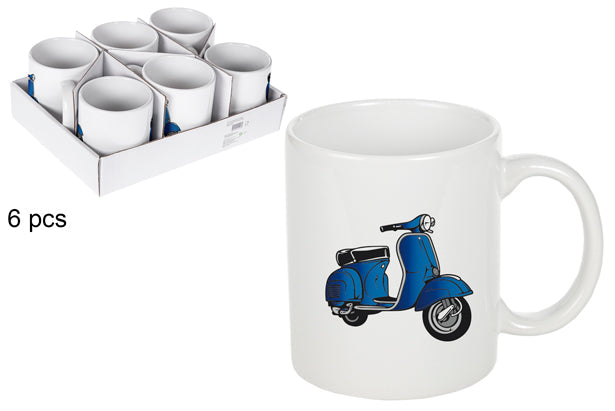 Tazza in ceramica vespa blu