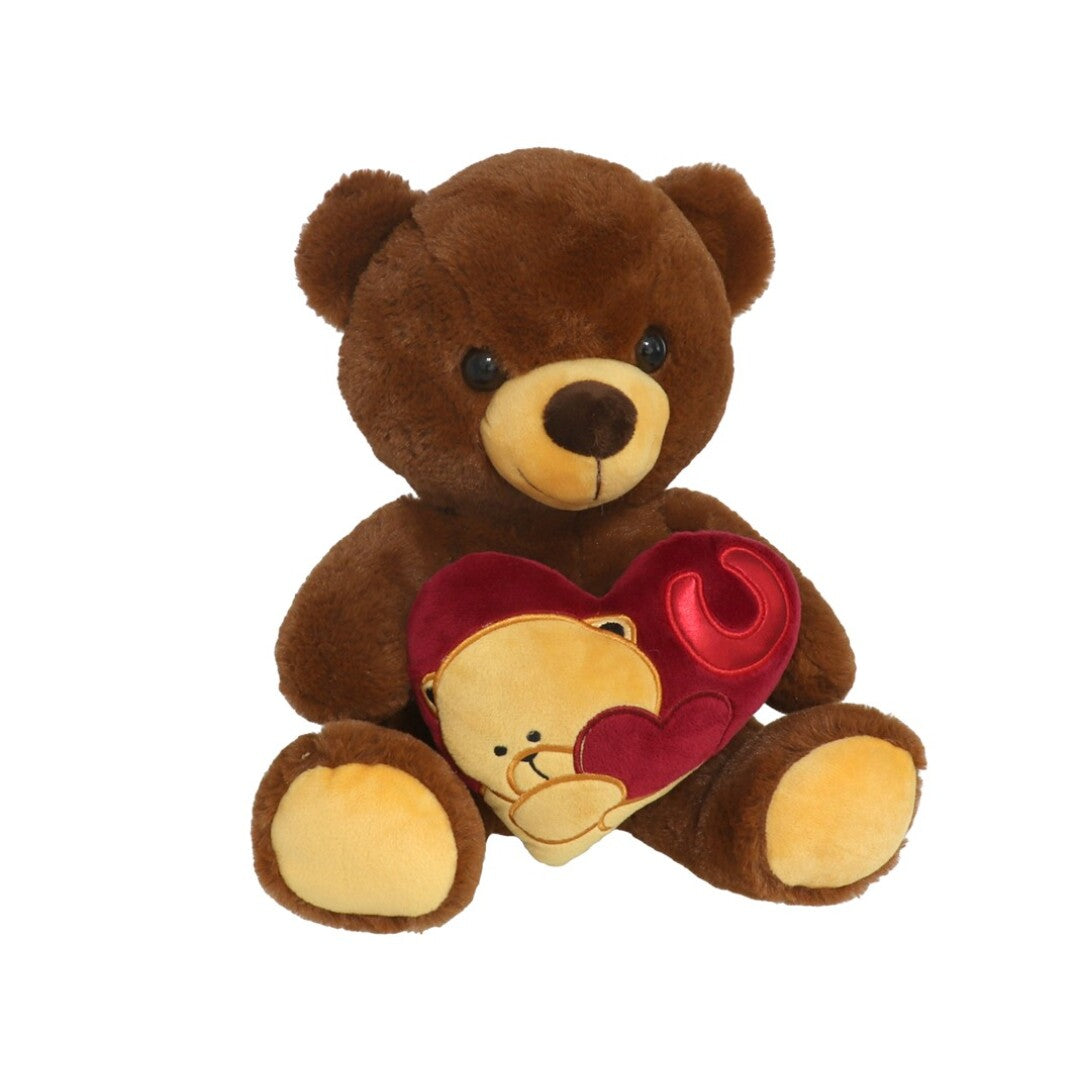 Osito marron con corazon 30cm